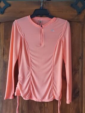 ZeroXposur Coral Peach Long Sleeve Half-Zip Active Tunic